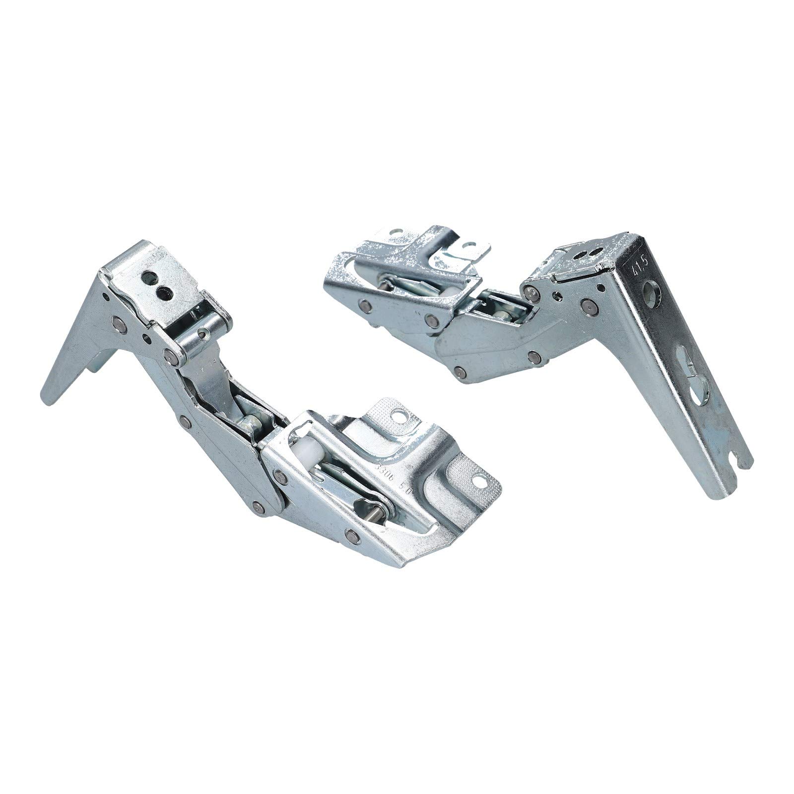 Türscharnier Set 2-teilig kompatibel mit Bosch Siemens Neff 12004051 Ersatz Scharniere oben & unten aus verzinktem Stahl für Kühlschrank Gefrierschrank