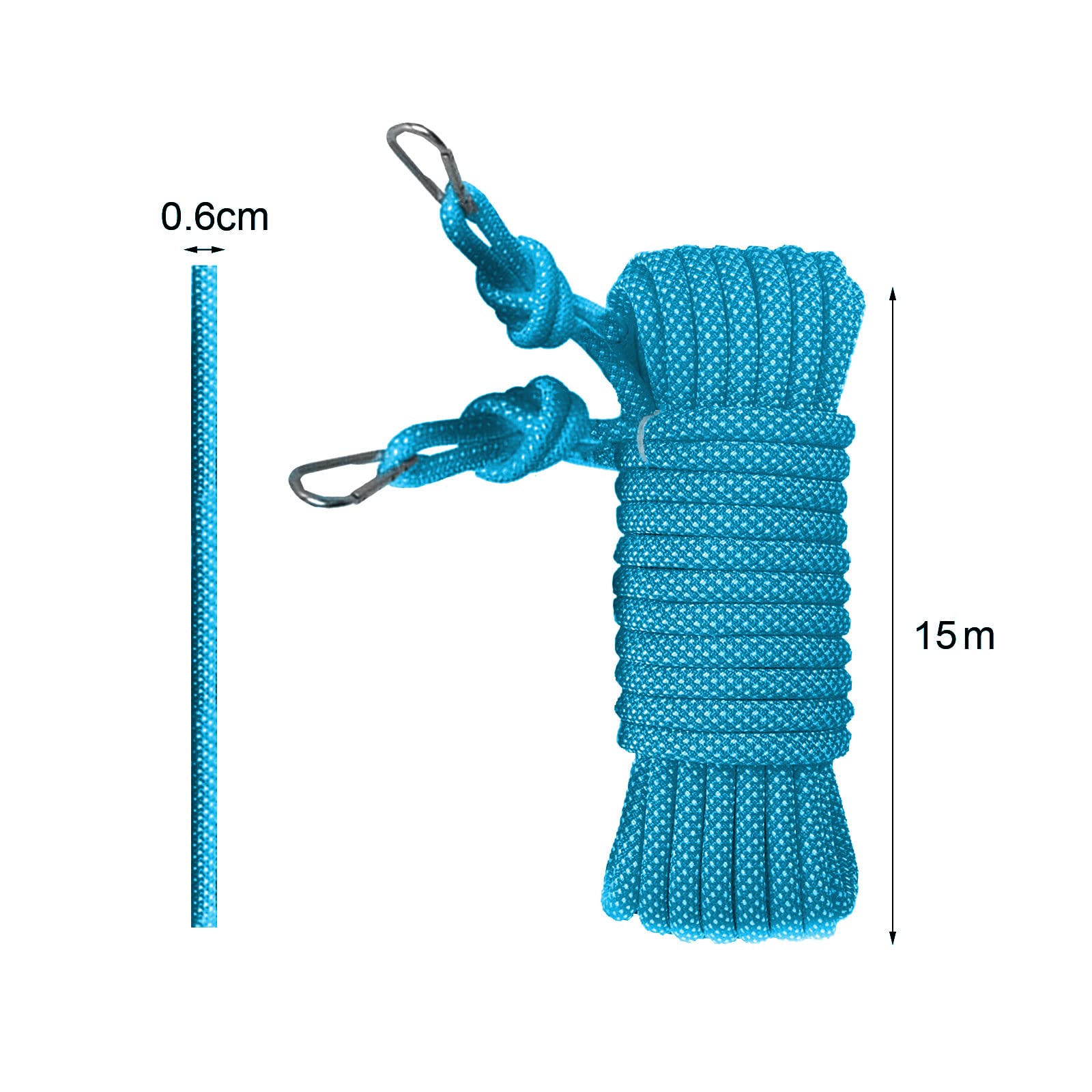 Corde à Linge En Nylon Noir 20 Mètres - Diamètre 10 Mm, Polyvalente Pour Camping, Jardin, Bricolage