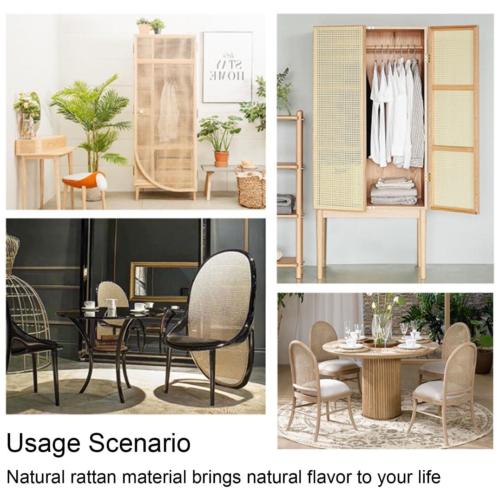 Amazon.co.jp: ラタン材料 天然藤つる 40/50/60cm幅 ロール, 手芸用 藤