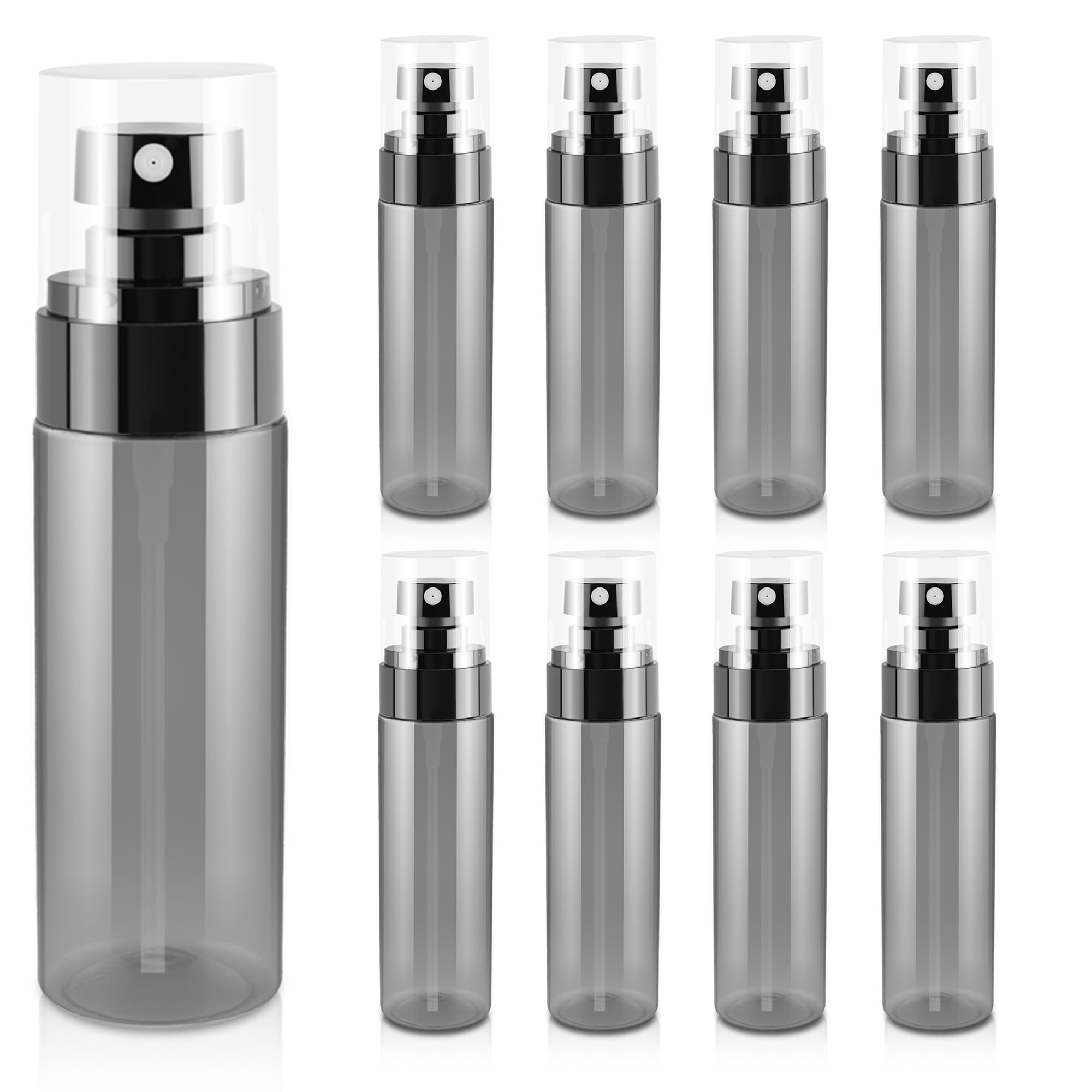 GIVITASOT 9Pack Small Spray Bottle, 2oz Black Plastic Fine Mist Mini Spray Bottles, Empty Refillable Travel Spray Bottle, Mister Bottle for Hair,