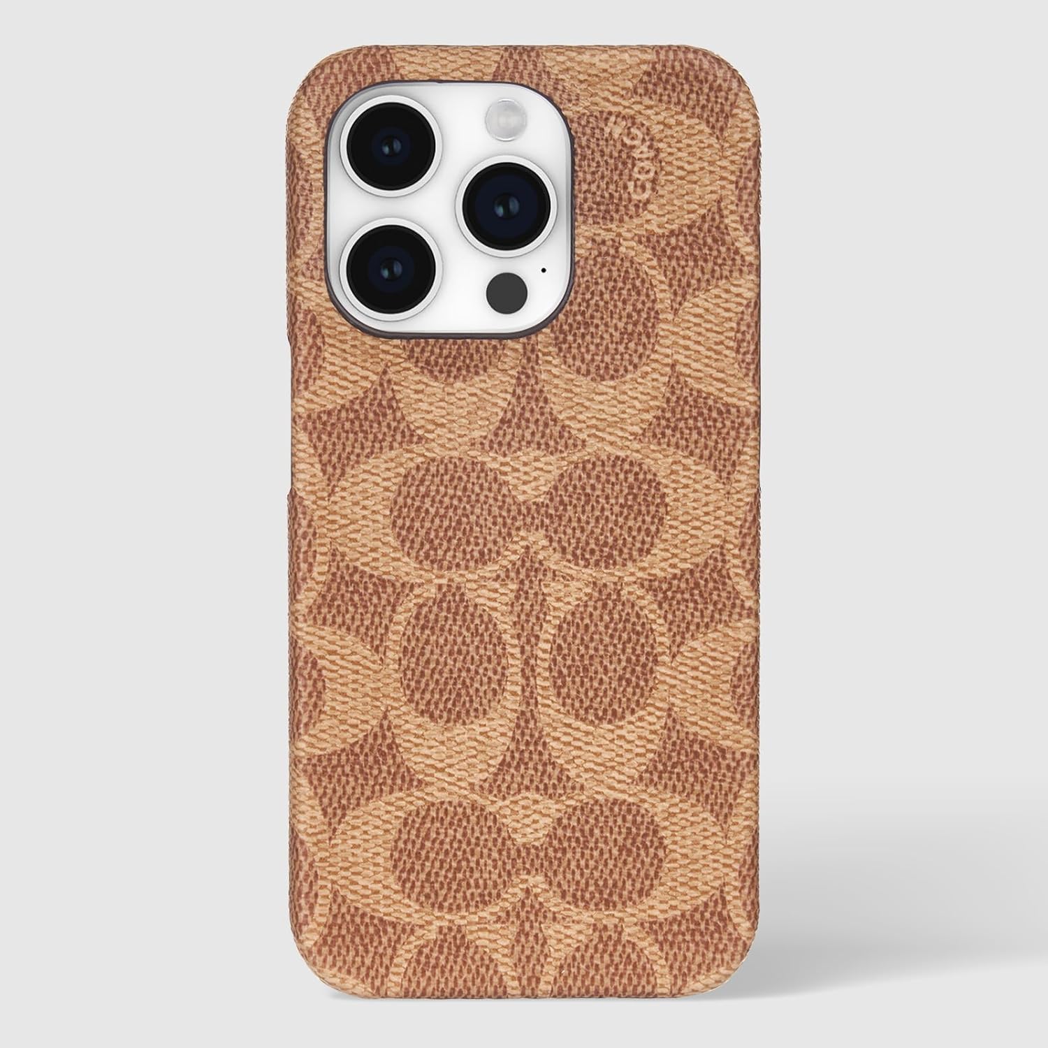 Coach Signature Canvas Slim Wrap iPhone 15 Pro Case, Compatible with Wireless Charging - Signature Tan - Image 6