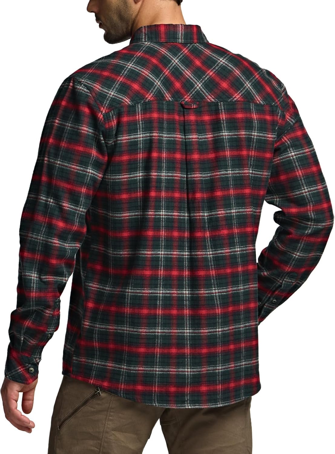 CQR Men's 100% All Cotton Button Down Flannel Shirts, Long Sleeve Brushed Warm Soft Casual Outdoor Plaid Shirt - Image 3