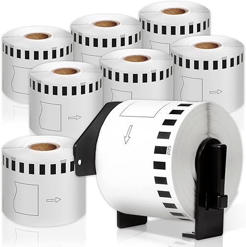 COLORWING DK-2205 - Etiquetas de papel continuo de repuesto para Brother DK2205 2.4 pulgadas x 100 pies (2.441 in x 100.0 ft), etiquetas de