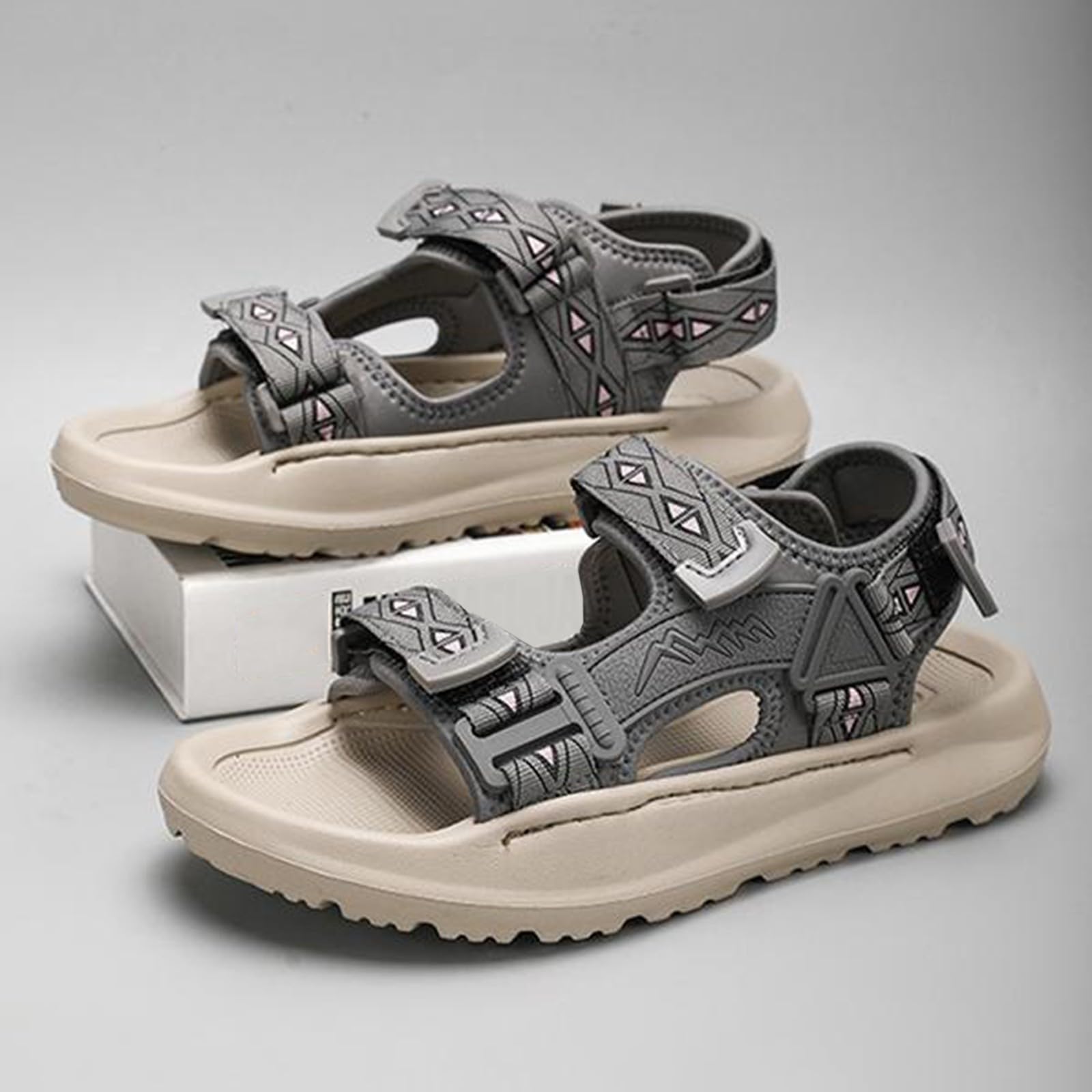 Sandalias ligeras, para exteriores, ajustables, tallas grandes