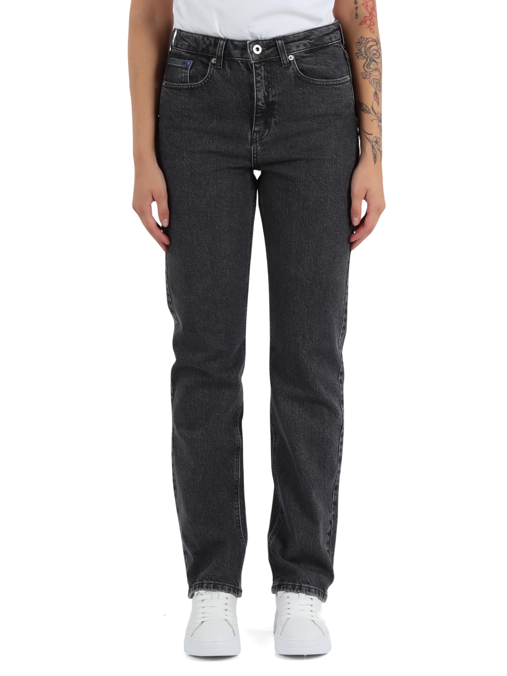 Karl Lagerfeld Jeans, Damen, High Rise Straight Denim, Gerades Bein