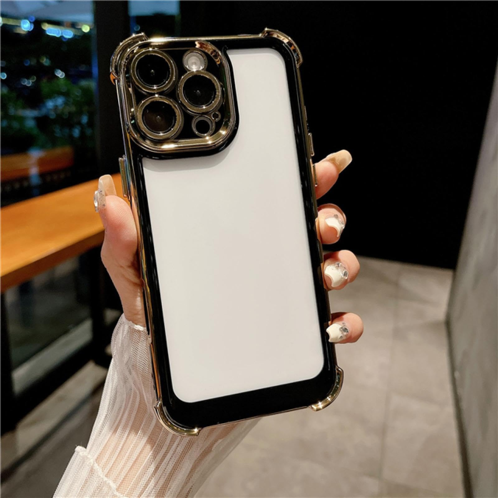 Coque iPhone 15 Pro Max noire avec dos transparent anti-rayures - 7