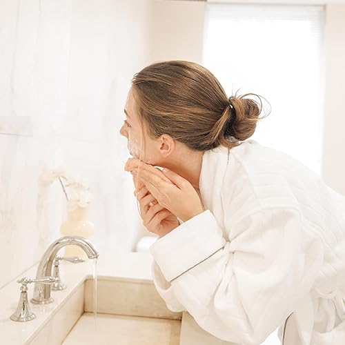 Miniatura 5 de Konssy Paquete de 6 paños de lavado suave para lavar la cara, toallas faciales de algodón para pieles sensibles, removedor de maquillaje facial,