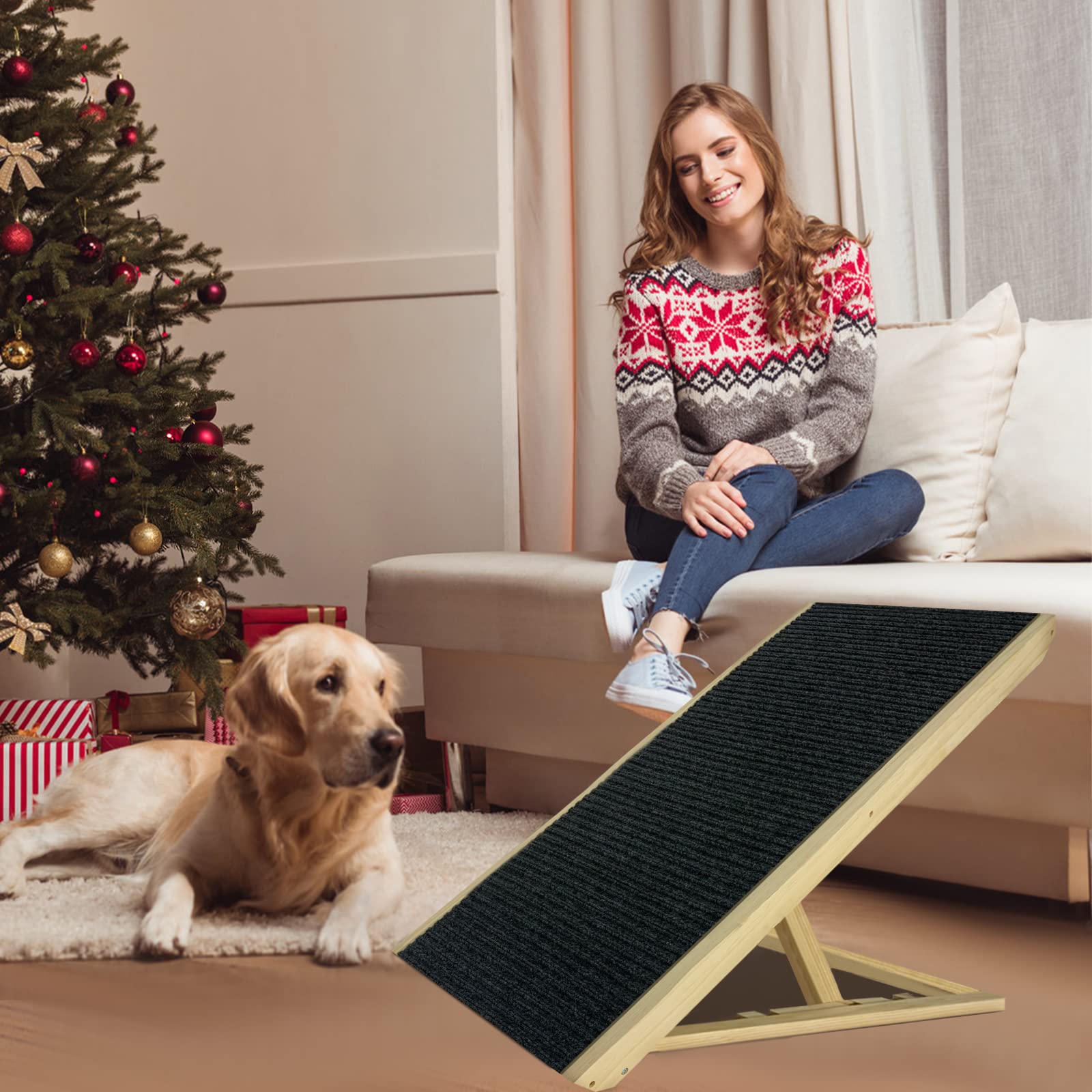Rampa per cani e animali domestici, 100 cm, pieghevole, rampa per cani, antiscivolo, Petwalk, scala per cani, scala per animali, scala per cani, scala per gatti, 100 x 40 x 60 cm (tipo A)