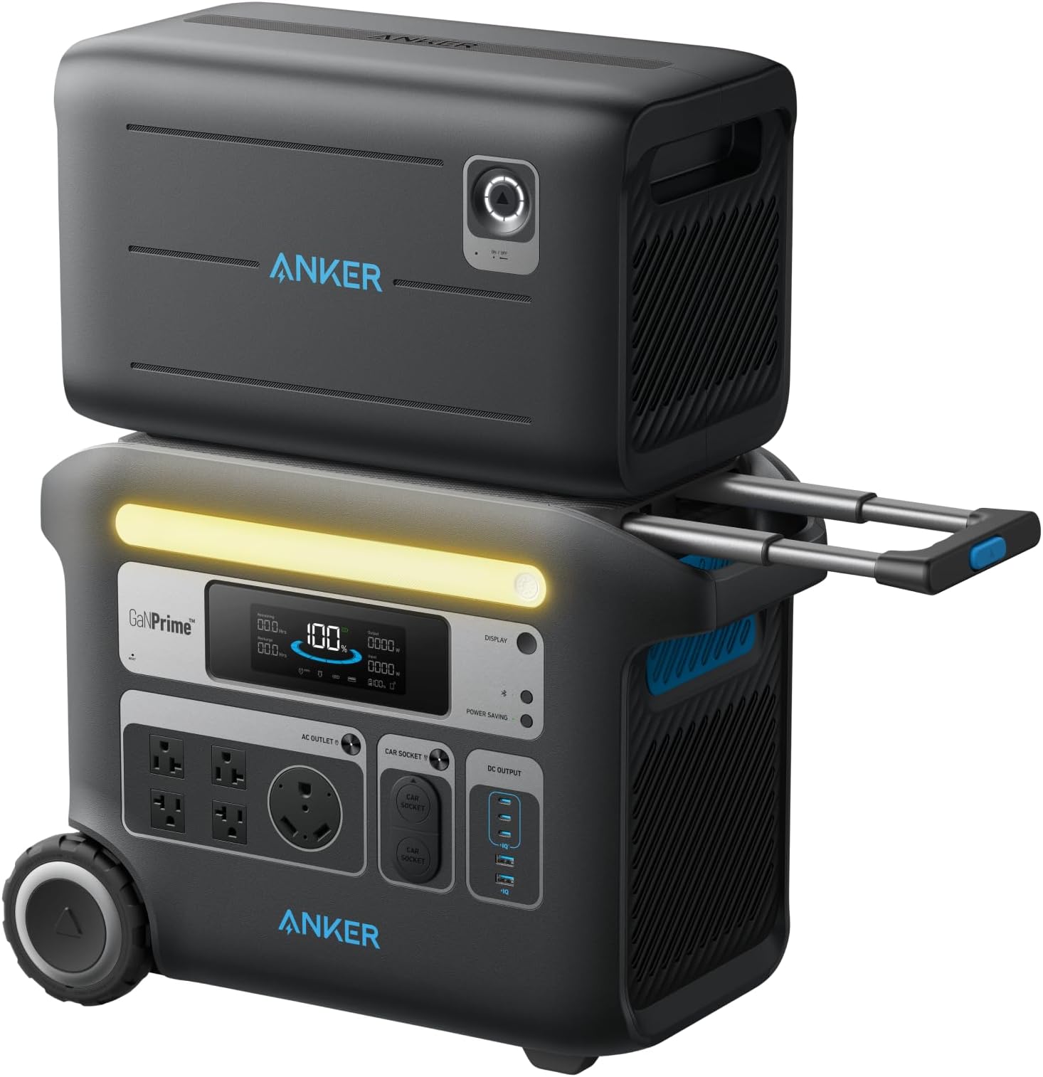 Anker SOLIX F2000 Portable Power Station, PowerHouse 767 and 760 Expansion Battery, 4096Wh LiFePO4 Battery with 4 AC Outlets Up to 2400W, GaNPrime Solar Generator for Home, Outdoor Camping, RV