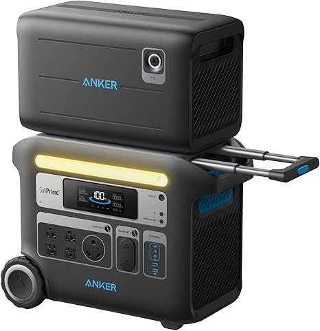 Anker SOLIX F2000 Portable Power Station, PowerHouse 767 and 760 Expansion Battery, 4096Wh LiFePO4 Battery with 4 AC Outlets Up to 2400W, GaNPrime Solar Generator for Home, Outdoor Camping, RV