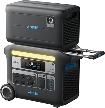 Anker SOLIX F2000 Portable Power Station, PowerHouse 767 and 760 Expansion Battery, 4096Wh LiFePO4 Battery with 4 AC Outlets Up to 2400W, GaNPrime Solar Generator for Home, Outdoor Camping, RV