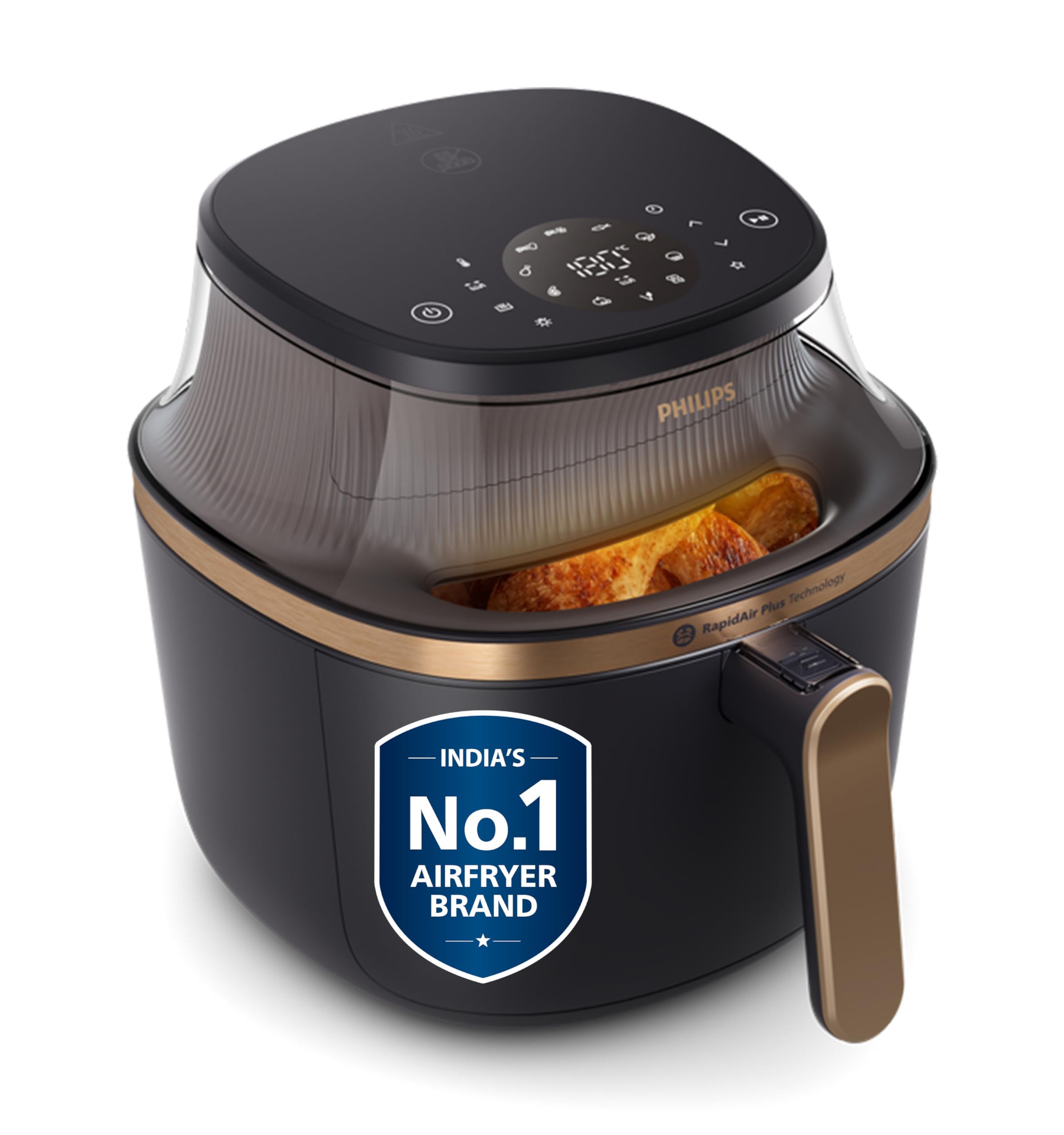 Philips 7.2L Airfryer Chefview Cooking Window 16 in 1 cooking methods RapidAir Plus Technology 40% Fat Removal HomeID Recipe Easy Clean (NA342/00)-image-29