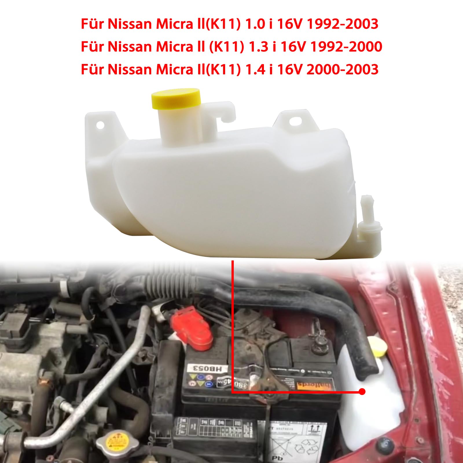 Recipiente di compensazione refrigerante 2171043B01 per Nissan Micra K11