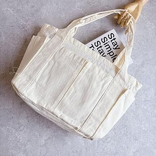 大容量 ビッグサイズ 軽量キャンバストートバッグ ホワイト