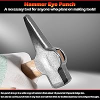 Vista 3 de Herrero Hammer Eye Punch Top Herramientas utilizadas con un golpeador ideal para forja en caliente