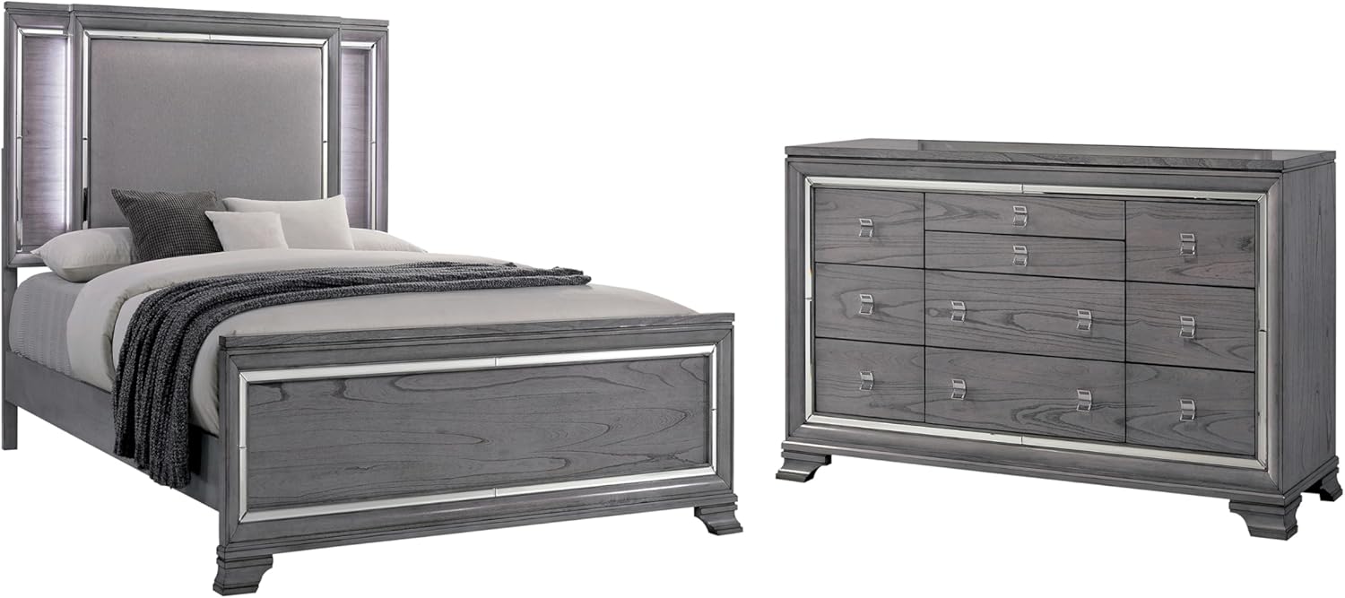 Furniture of America Zenka Wood Frame 2Piece Bedroom Set