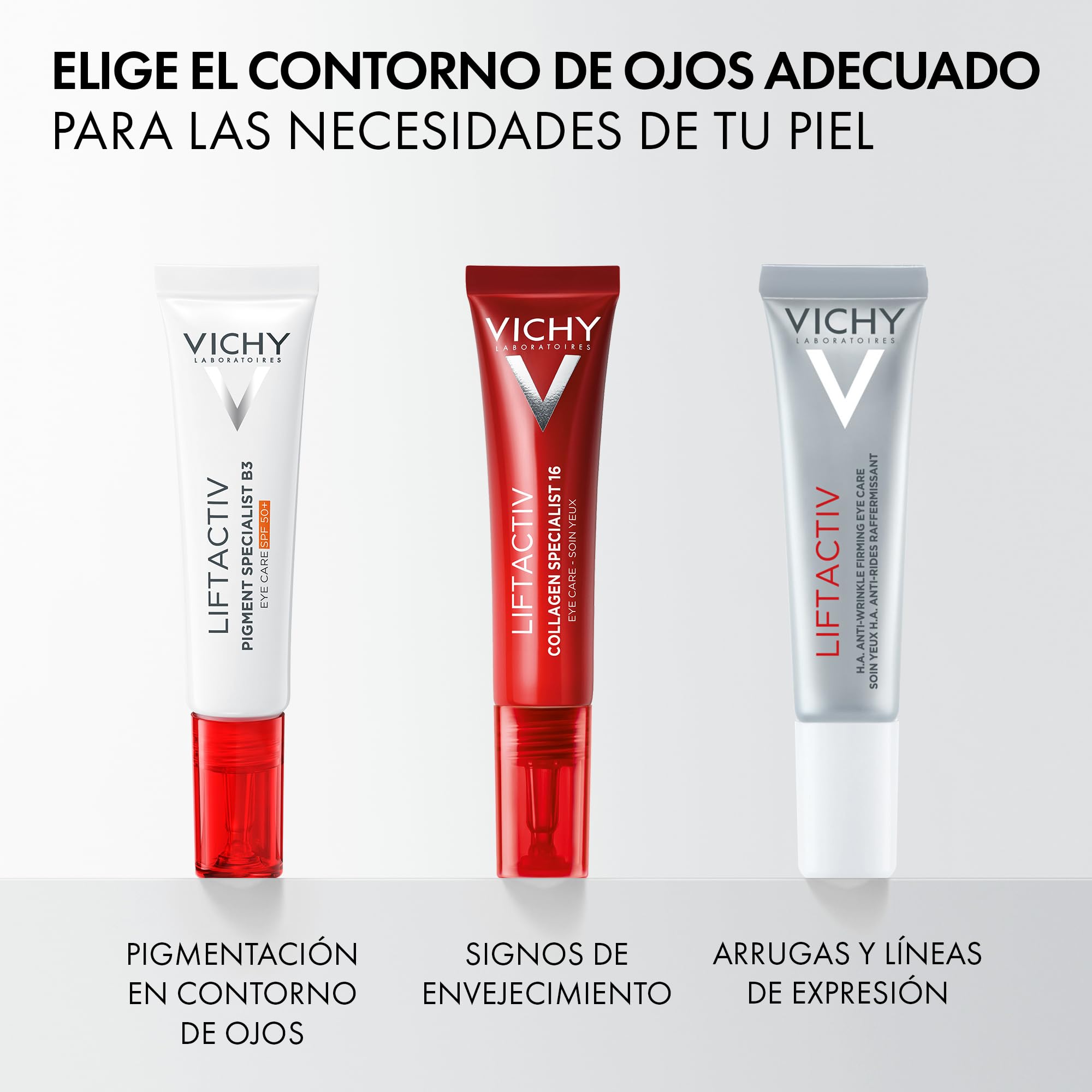 Vichy Tratamiento Antiojeras Oscuras con SPP50, Atenúa Todo Tipo de Ojeras y Pigmentación, Enriquecido con Melasyl y Niacinamida, Para Todo Tipo de Pieles, Liftactiv Pigment Specialist B3, 15 ml