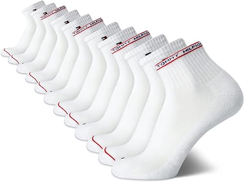 Tommy Hilfiger Calcetines para hombre, paquete de 12 con soporte de arco, comodidad acolchada y estilo atlético (7-12)