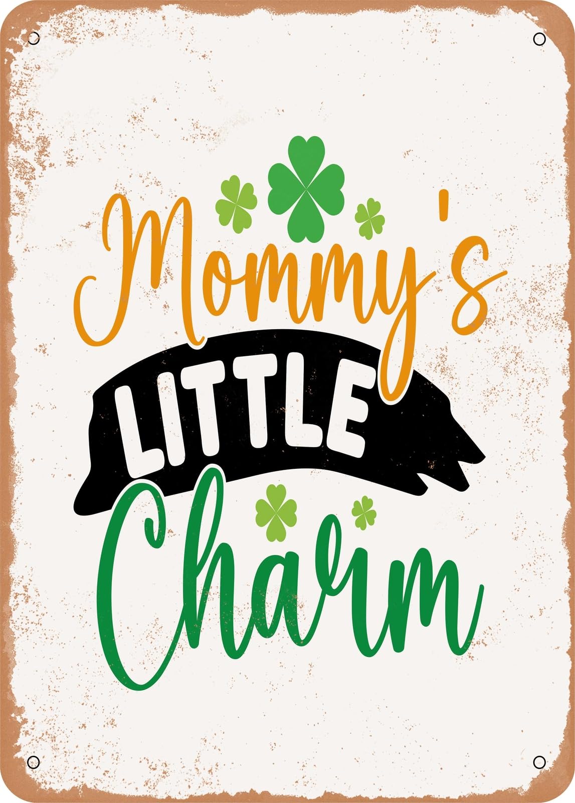 Miaomansenstore Metal Sign - Mommy's Little Charm - Vintage Rusty Look Home Decor
