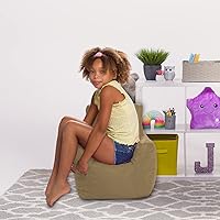 Vista 71 de Posh Creations Puf estructurado cómodo para jugar, leer y ver la televisión, Malibu Lounge, tela de lona para colorear, criaturas