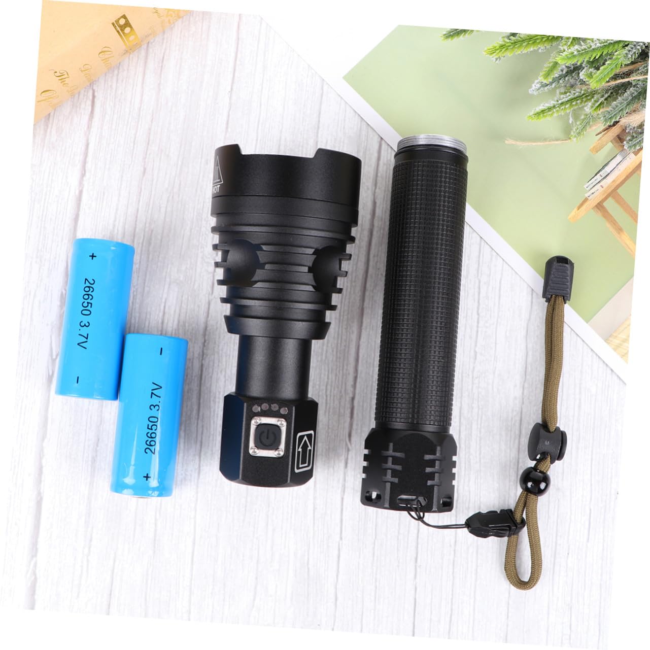 Gatuida Torcia Elettrica Ricaricabile USB Display Carica Batteria, Potente Xhp 90, Lega di Alluminio, Zoom Regolabile, 3 Modalità e Flash, per Pesca e Escursionismo