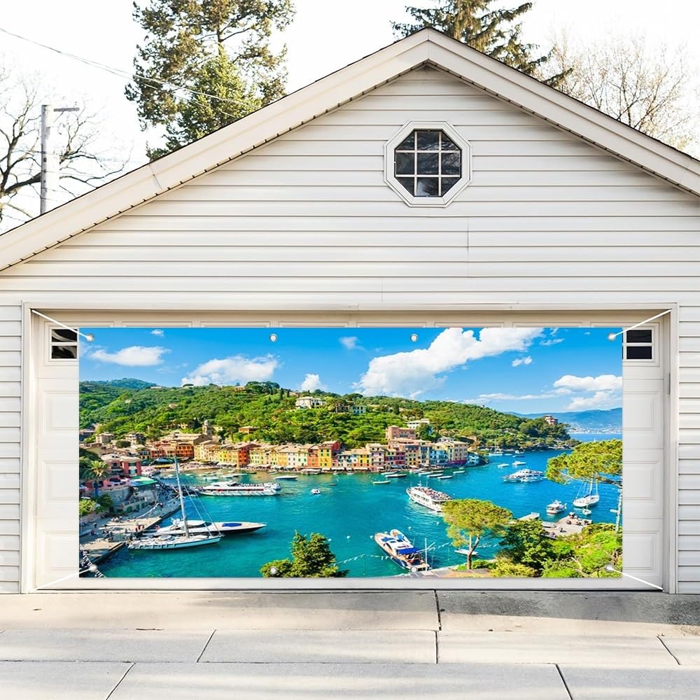 Amazon.com: Leyiyi 7x16ft Amalfi Town Garage Door Decoration