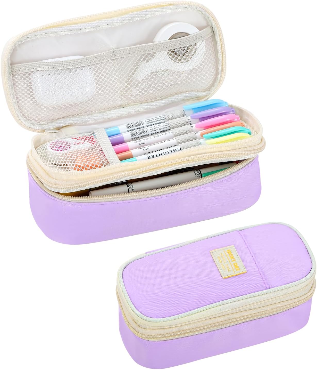 Pencil Case for Boys Kids Teens Adults Large Pencil Bag with Zipper Pencil Pouch Big Stationery Organizer Pencil Box for School Supplies Blue