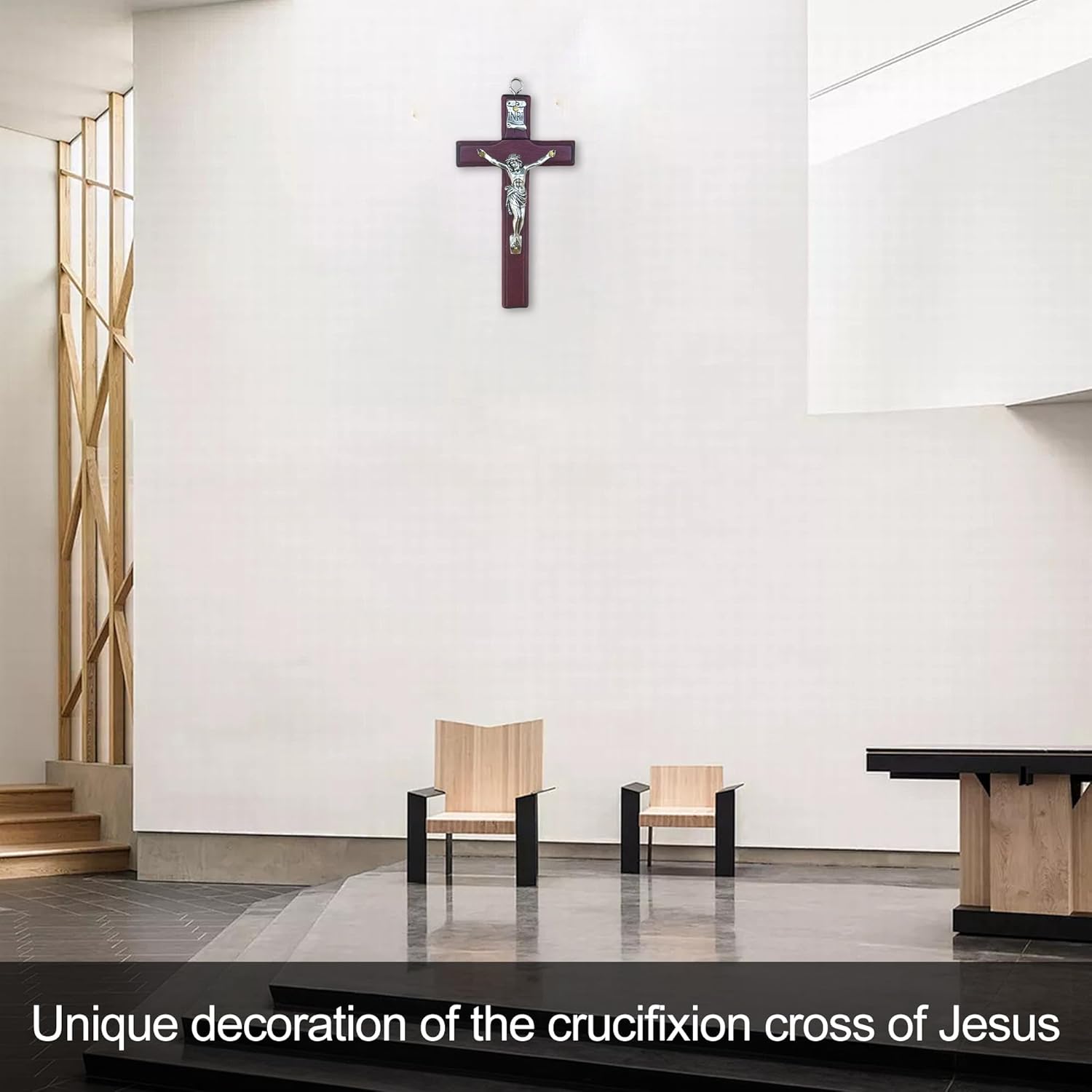 12 Pcs Crucifix Wall Cross, 4.92 Inch Catholic Crucifix Wall Wooden Hanging with Jesus for Religious Gift & Home Decor - Image 4