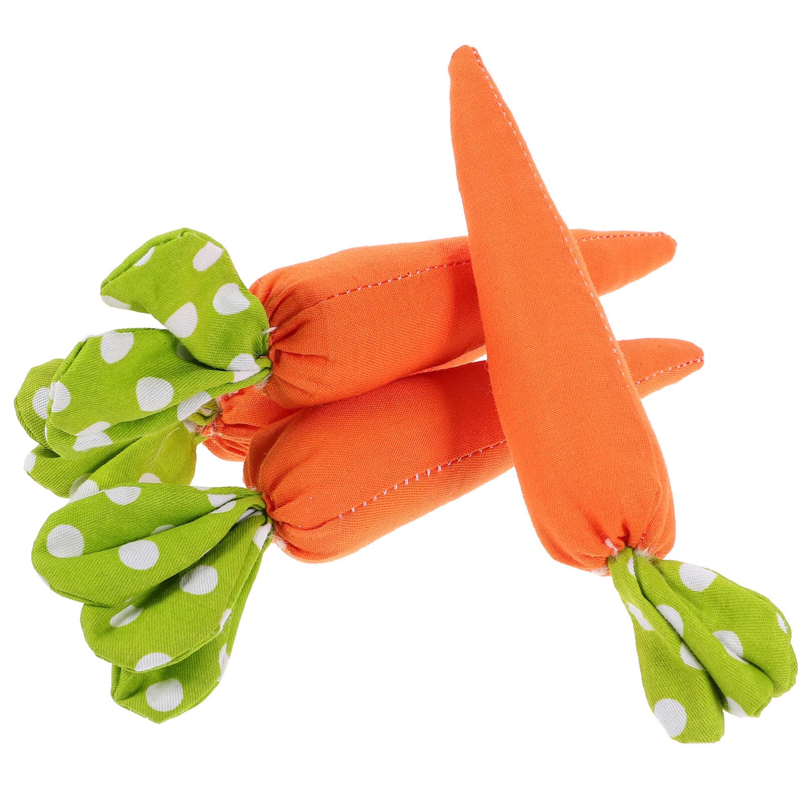 HOLIDYOYO 4pcs Upholstered Carrot Vegetables Home Decor Trinket Tray Easter Carrots Decor Easter Tabletop Ornament Spring Easter Decor Carrot Ornament Artificial Cloth Accessories
