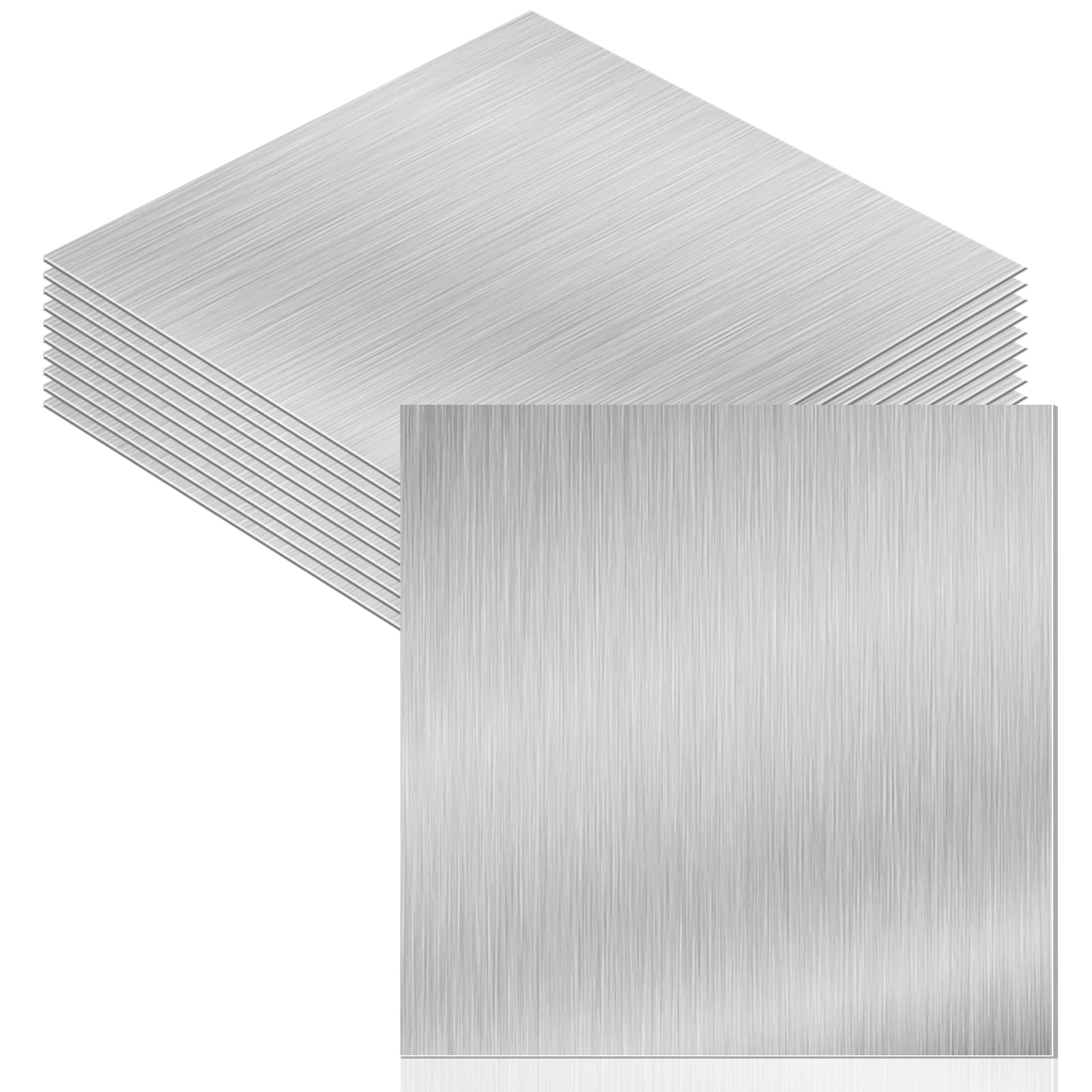 Therwen 10 Pcs Aluminum Flashing Roof Sheet 12 x 12 Inch, Silver