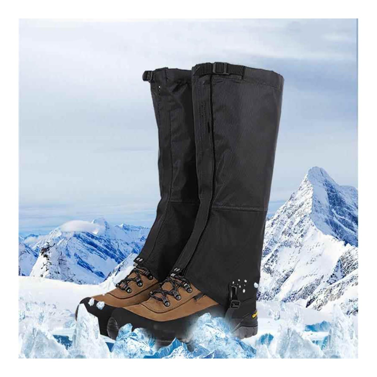 Guêtres De Jambe, Guêtres De Bottes De Randonnée Réglables, avec Taille Réglable, for La Randonnée dans La Chasse, l'escalade dans Le Sable Et La Boue Ou La Raquette À Neige