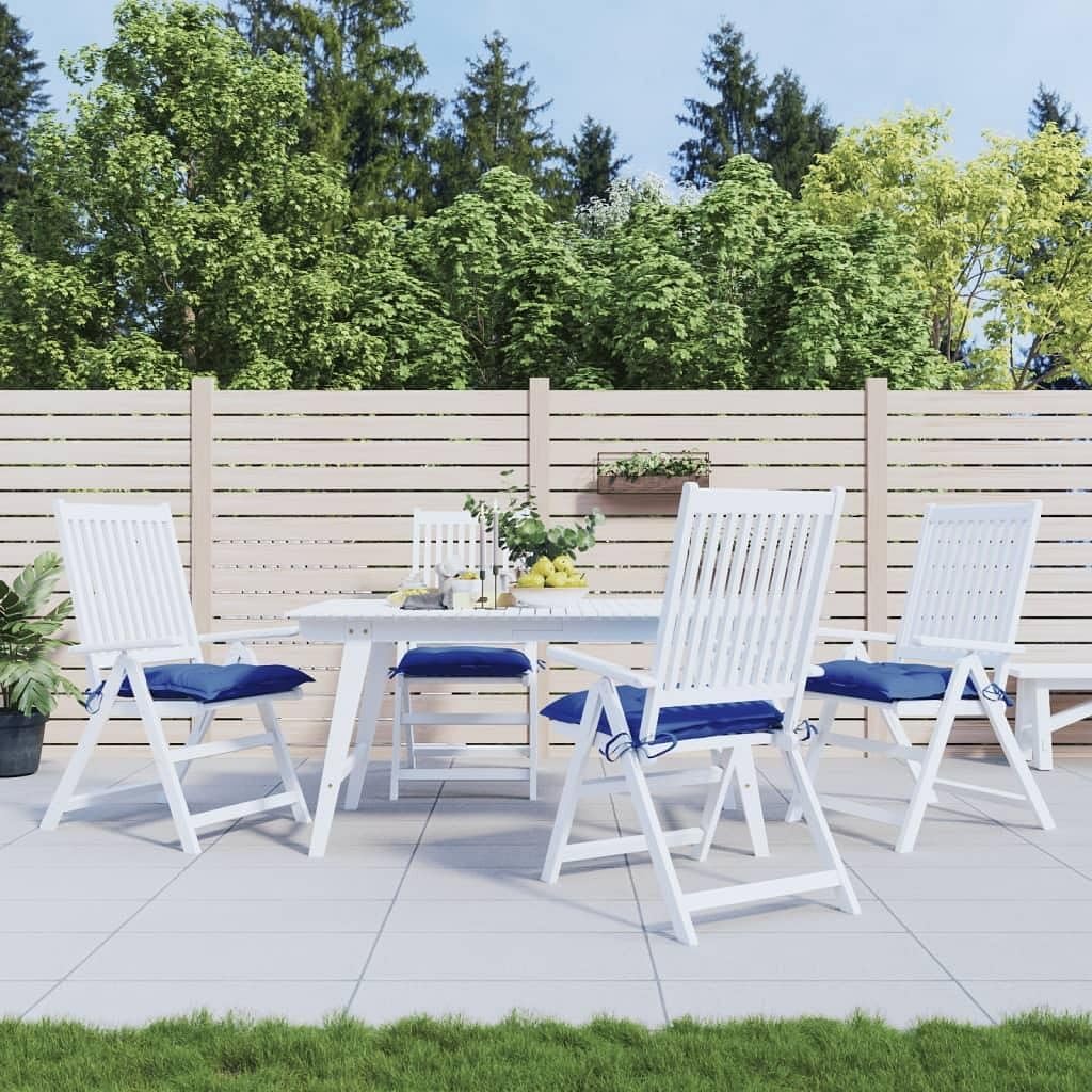 vidaXL 6x Chair Cushion Fabric Garden Dining Pads Multi Colors 15.7"/19.7" 15.7" x 15.7" x 2.8"/ 4 blue