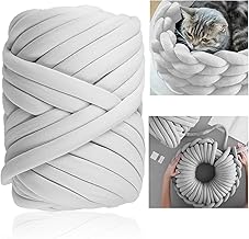 Nizirioo DIY Sperrige Armstricken Wolle: 500g Roving Garn zum Handstricken Häkeln,Hand Chunky Strickdecke Decke Garn,Strickgarn Grob Gestrickte Kuscheldecke für Klobig Sticken WerfenDecke (Grau)