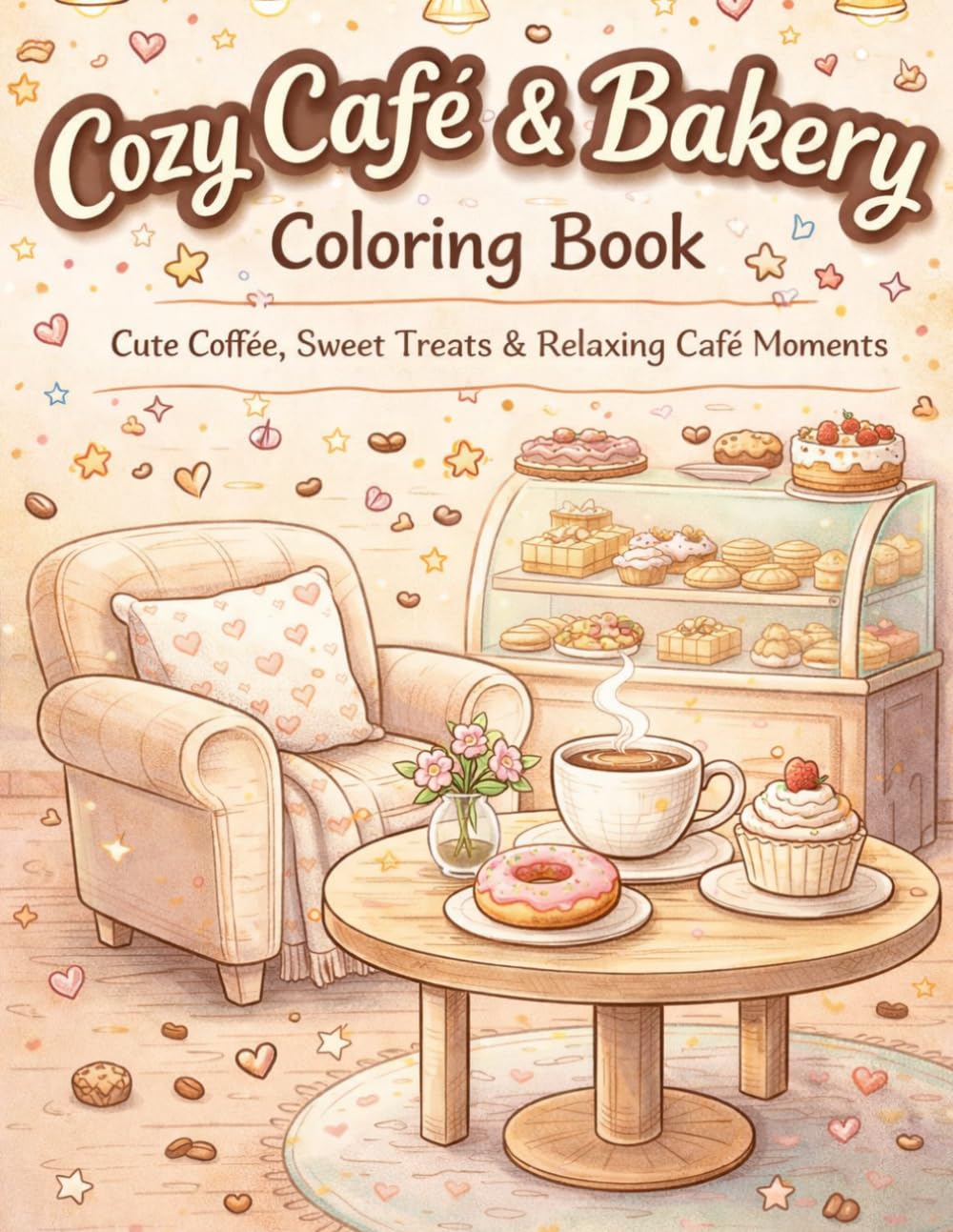 Cozy Café & Bakery Coloring Book: Cute Coffee, Bakery Treats, and Relaxing Café Scenes for Stress Relief (Self-Love & Wellness)