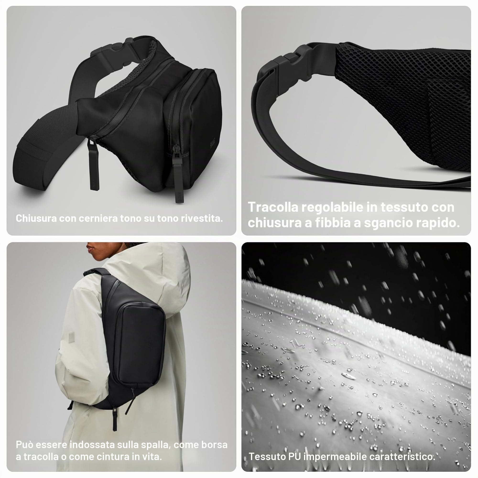 Marsupio Bum Bag Mini W3 14730 nero
