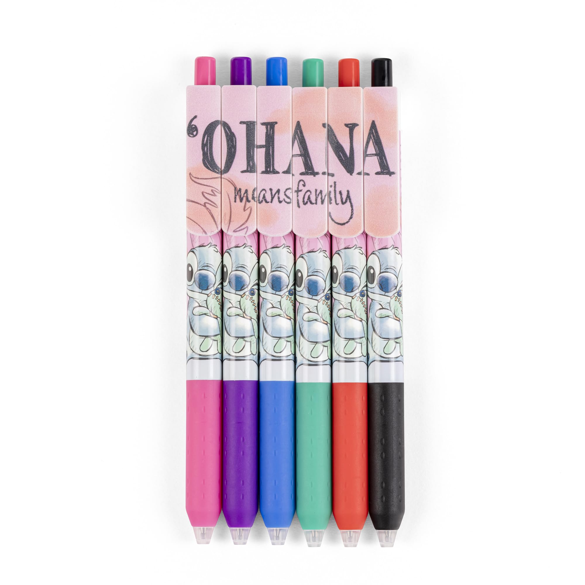 Disney Stitch Kids Colouring Ball Point Pens 6pcs Back to School Stationery, Multicolor - Image 4