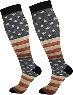Wusikd Milk Cow Compression Socks for Women and Men Circulation Flowers Long Socks for Athletic Running 2