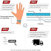 Vista 4 de Pulsera de alerta médica para mujer, identificación médica grabada personalizada, cadena de eslabones de acero de 0.236 in