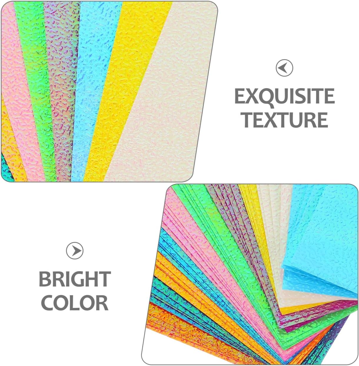 Healifty Iridescent Origami Paper 50 Sheets 5.90 X 5.90 in Shiny Folding Paper for Crane Cuts Diy Handcrafts Party Decor School Projects Art Crafts