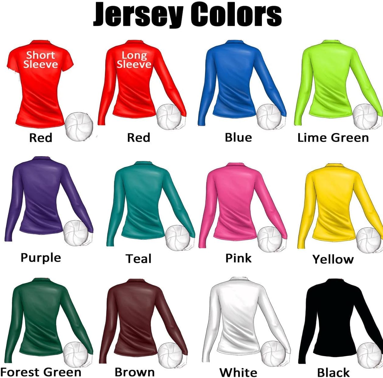 6 Pack Personalized Female Volleyball Stickers | Laminated Labels For Your Water Bottle, Laptop or Phone | Soccer Gift Decals That Last & Won't Peel