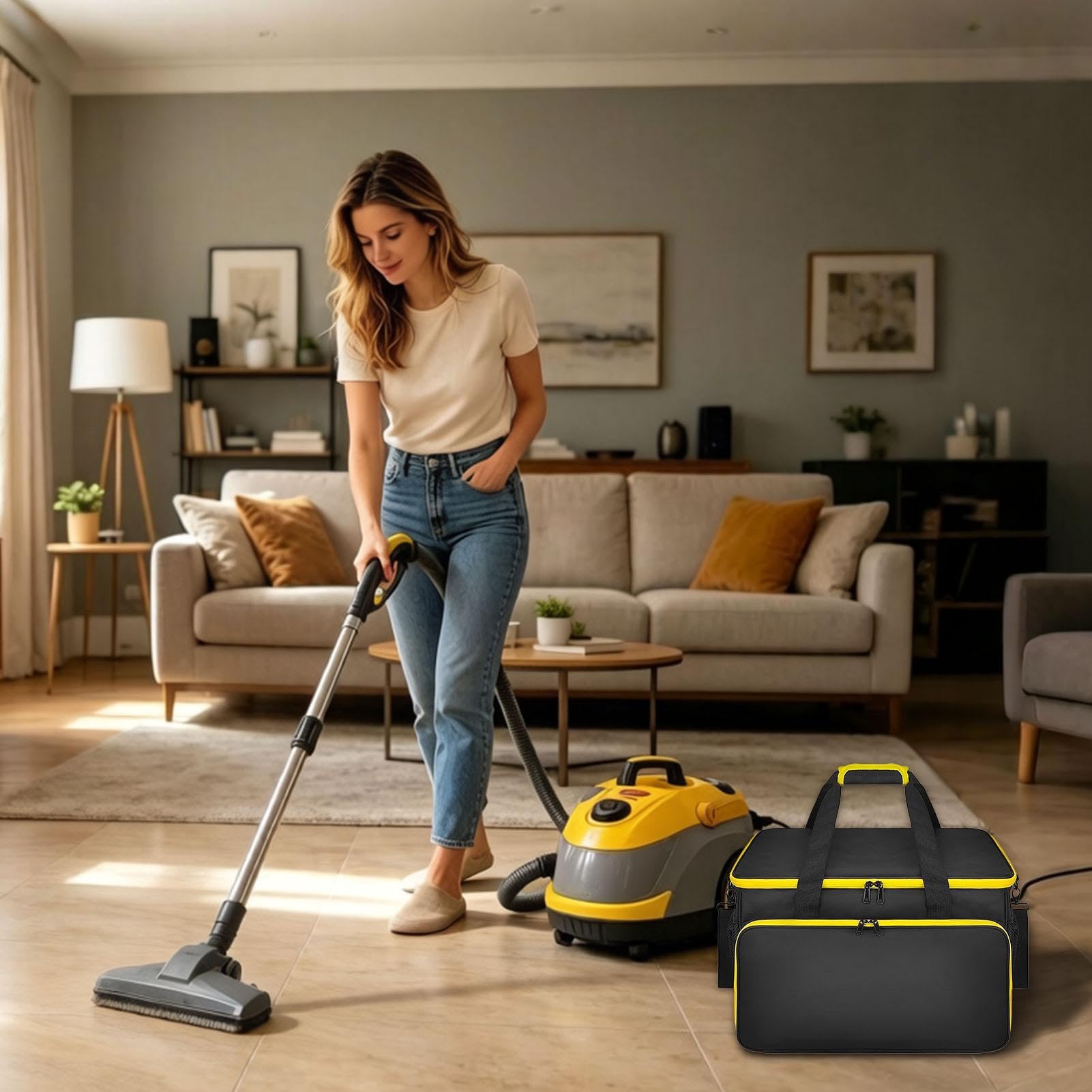 Soporte Limpiador a Vapor Contenedor Almacenamiento Compartimentos Máquina | Porta Limpiador a Vapor de Cocina Apto para Hogar Cocina Baño Patio Jardín Restaurante e Industria