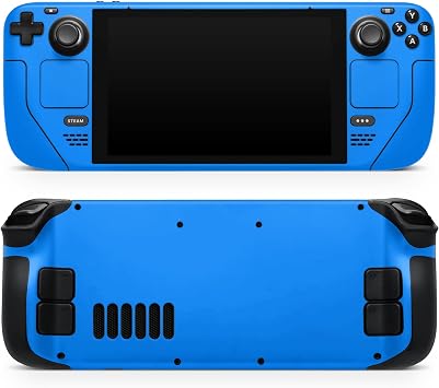 DesignSkinz - Compatible with Steam Deck - PC Skin Decal Protective Scratch Resistant Vinyl Wrap Gaming Cover - Solid Blue