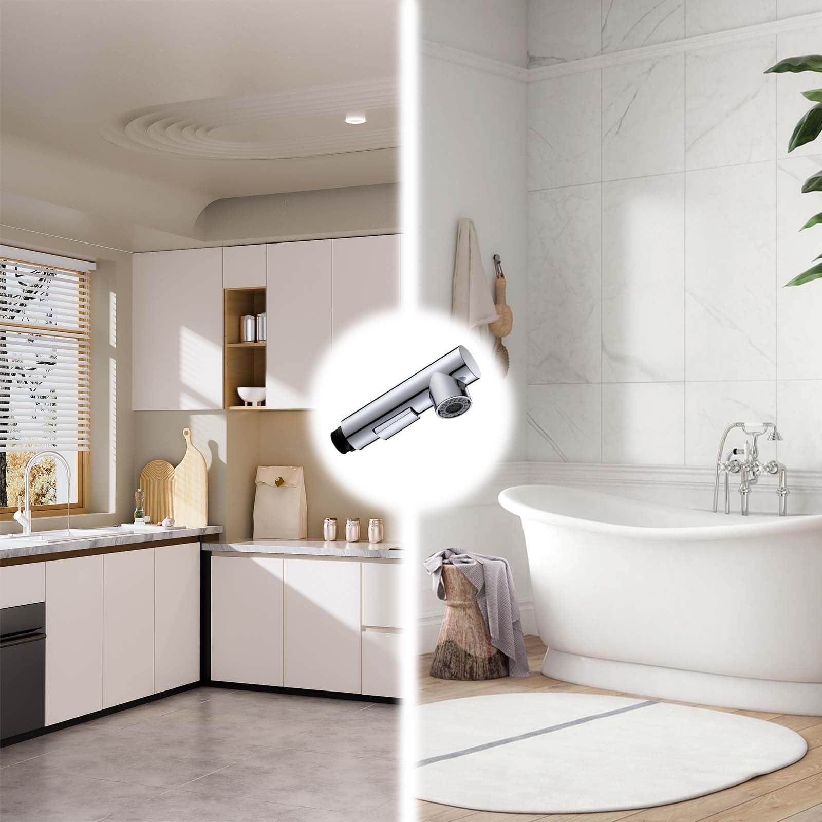 Extendable Faucet Shower Head Movable Tap Attachment Replacement Tap Head Replacement Head Kitchen Tap Shower Head Replacement Part Kitchen Faucet Head Kitchen Replacement Head - Image 4