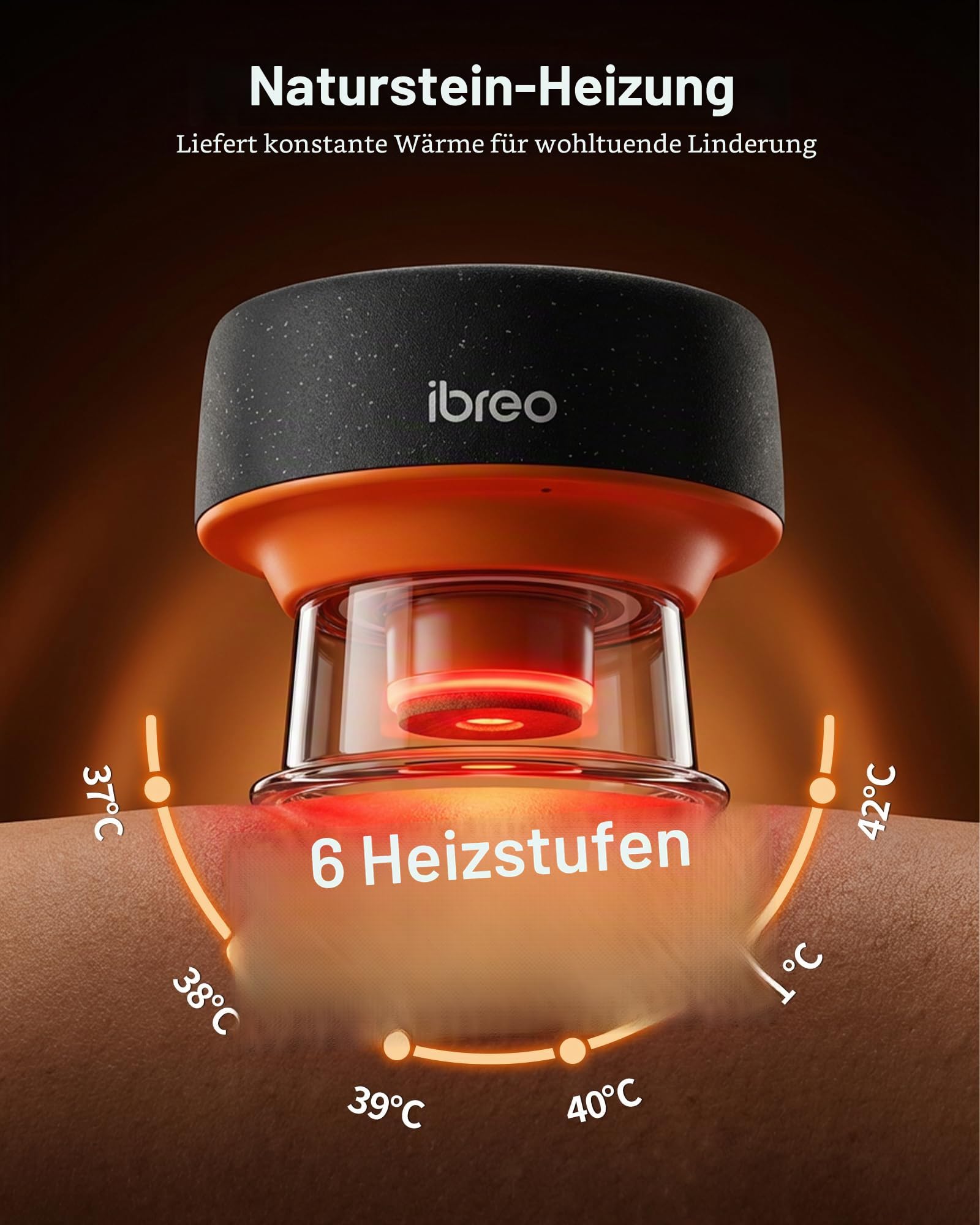 Pulse Pro Smart Schröpftherapie-Massagegerät mit Wärme, Rotlichttherapie, dynamische Saugkraft, Druckentlastung mit einem Knopf zur Schmerzlinderung, Muskelkater, Durchblutung und straffere Haut