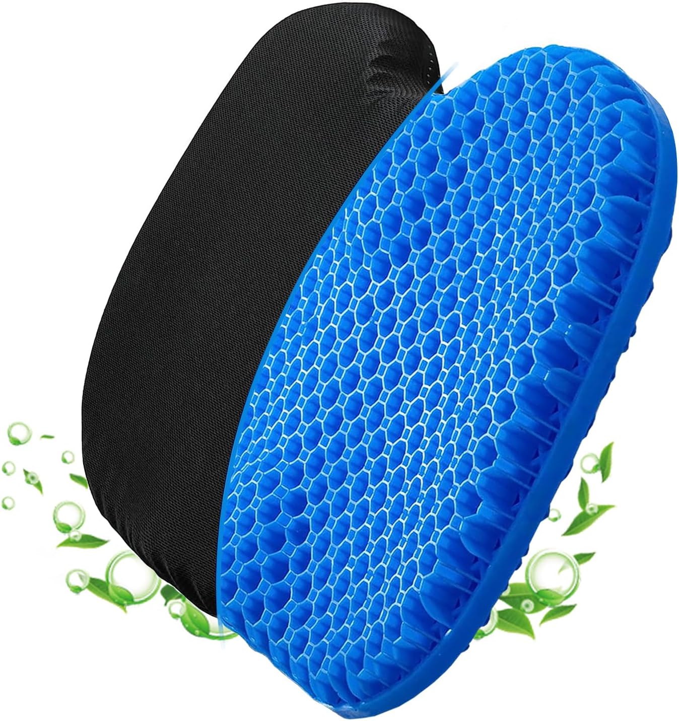 Gel Seat Cushion for Long Sitting, Breathable Honeycomb Design, Pressure Relief for Back, Sciatica, Tailbone Pain - Office Chair Cushion, Wheelchair Cushion, Car Seat Cushion, Chair Pad