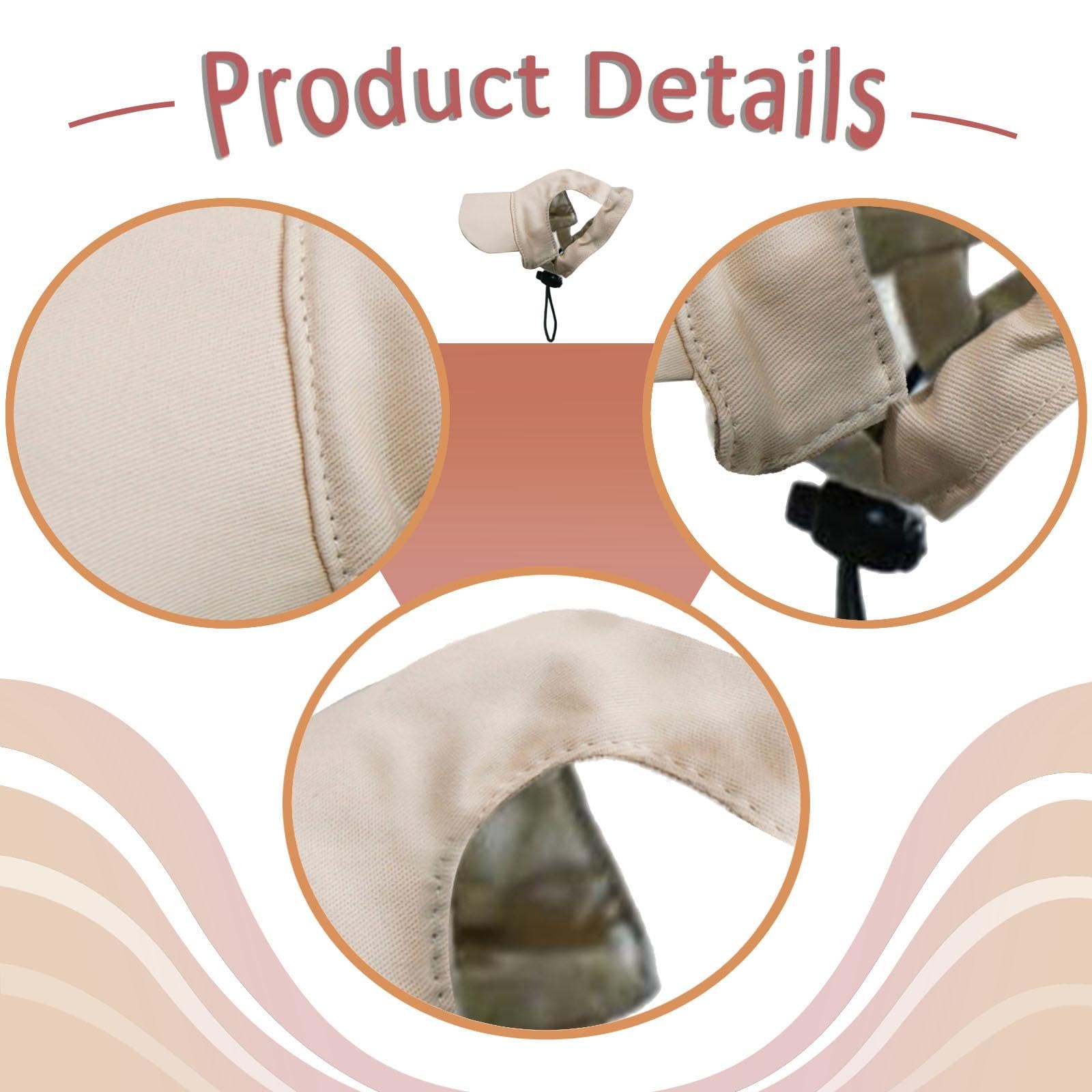 Cappellino da Tela Regolabile, Comodo Ed Elegante per Cani, con Fori per Le Orecchie, Ideale per La Protezione Solare, Beige, L