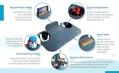 Miniatura 2 de Bandeja universal para aperitivos 5 en 1 comodidad versátil para padres en movimiento  Hecho a mano por padres para padres  Accesorio de bandeja de