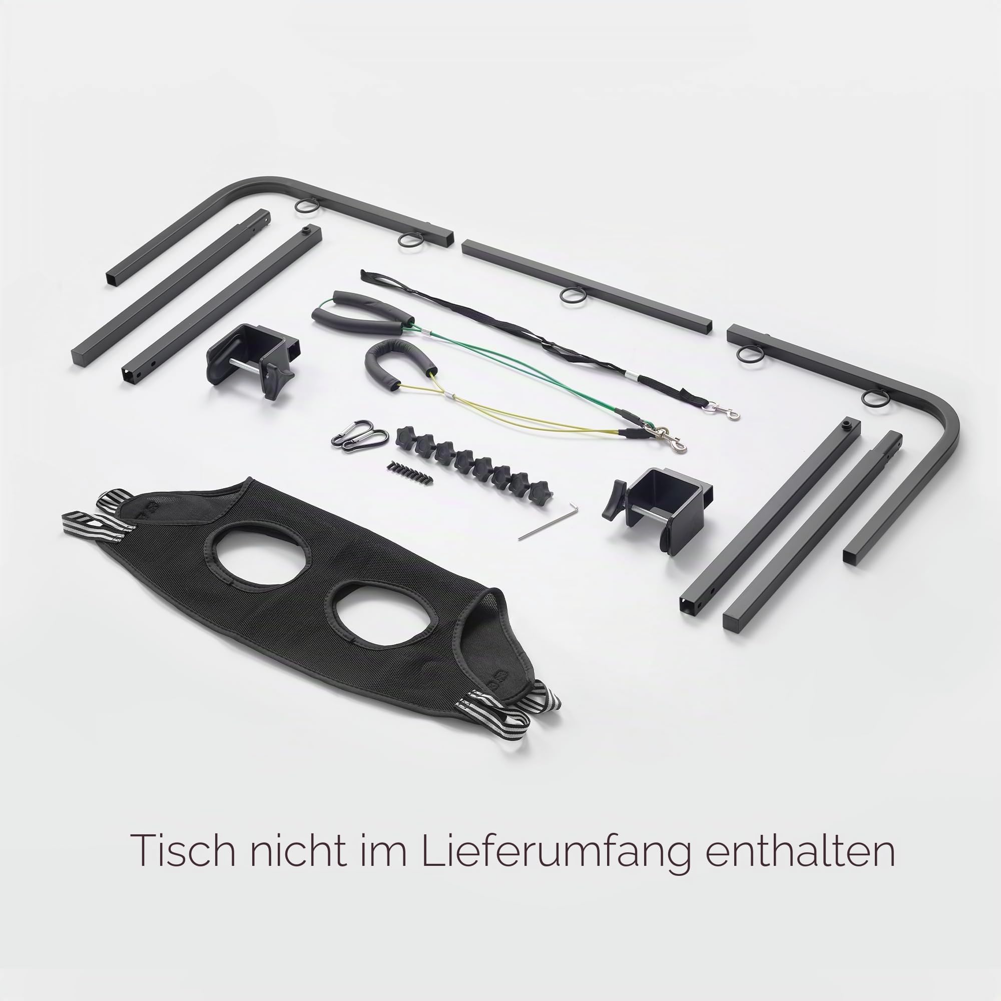 Josmimic Hundepflegetisch-Arm für Trimmtisch, höhenverstellbar, 107 cm hoch, 69–99 cm breit, mit Tischklemme bis 7 cm, Hängematte & 2 Anti-Sitz-Schlaufen, für kleine und große Hunde & Katzen