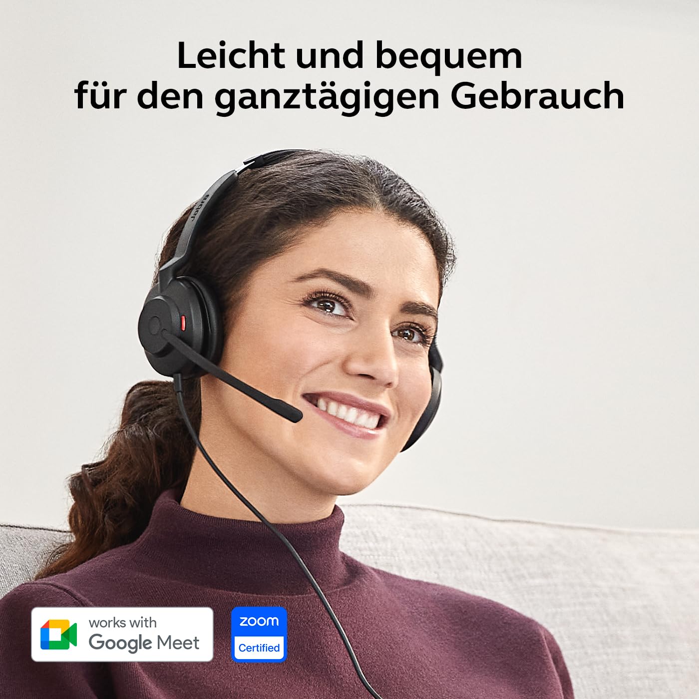 Jabra Evolve2 30 SE Telefon On Ear Headset kabelgebunden Stereo Schwarz Mikrofon-Rauschunterdrückung, Noise Cancelling