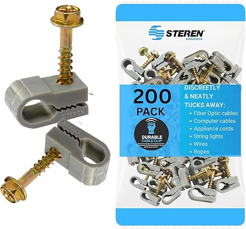 Miniatura 58 de STEREN Clips coaxiales para cables - Soporte para cables - Clips de alambre - Clips laterales para colgar - Soporte de cable para escritorio